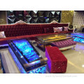 luxury classic leather restaurant/club/bar long corner sofa